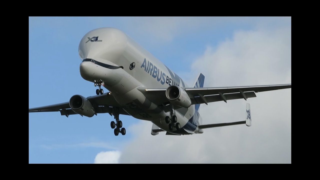 Beluga XL3 First Ever landing at airbus Broughton 26 October 2020 [With multiple go arounds]