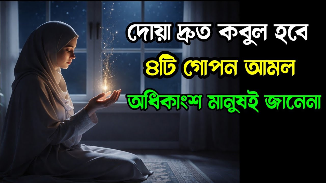 দোয়া দ্রুত কবুল হবে এই ৪টি গোপন আমলে | অধিকাংশ মানুষই জানেনা 