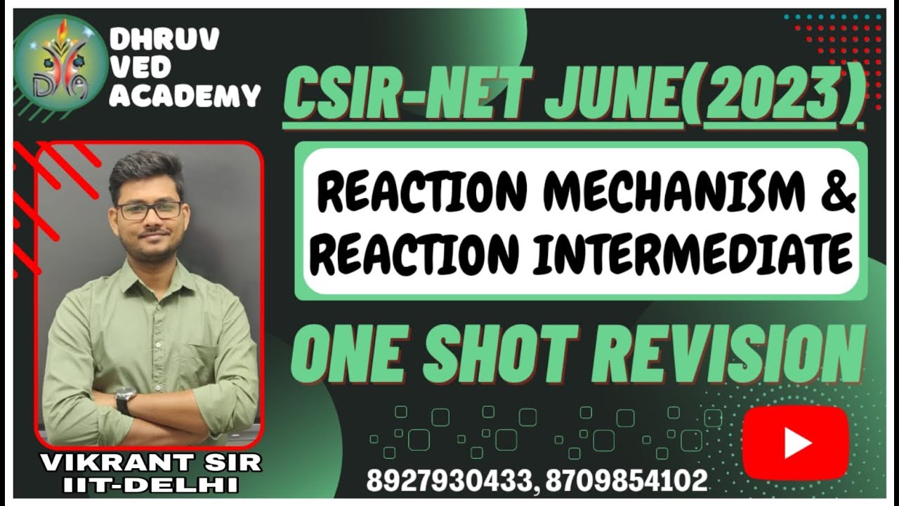 CSIR-NET JUNE 2023 | REACTION MECHANISM & REACTION INTERMEDIATE | ONE SHOT REVISION