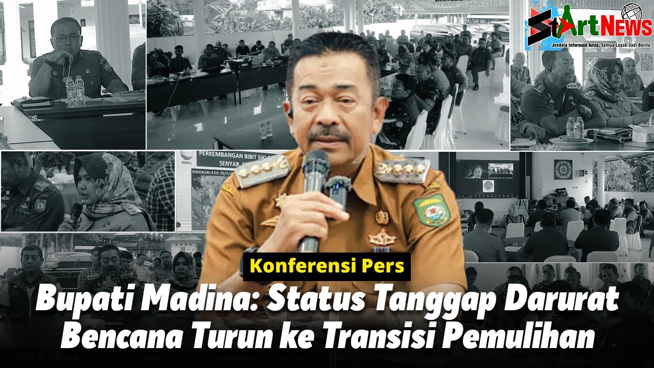 Pemkab Madina Turunkan Status Tanggap Darurat Bencana ke Transisi Menuju Pemulihan | Konferensi Pers