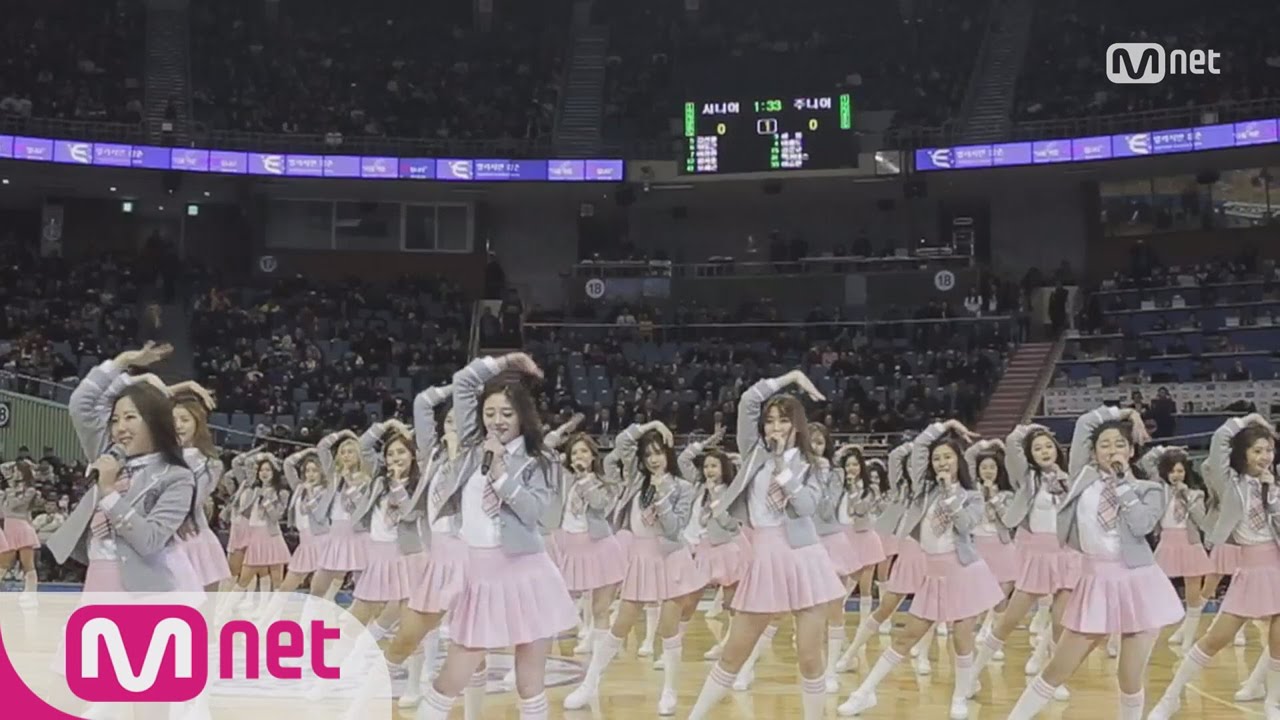 [Produce 101] [Fancam] Basketball Court filled with 101 Girls @KBL All-STAR EP.01 20160122
