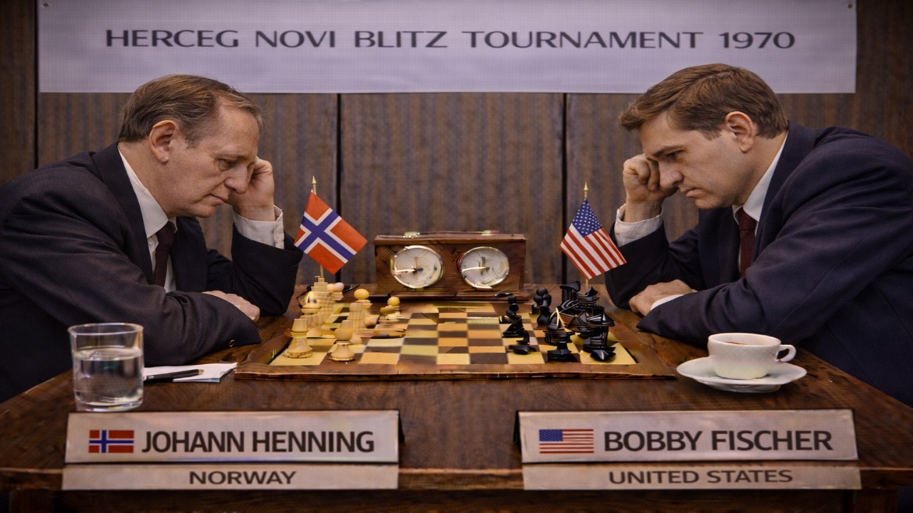 Johann Henning vs Bobby Fischer * Muenster, Germany 1970