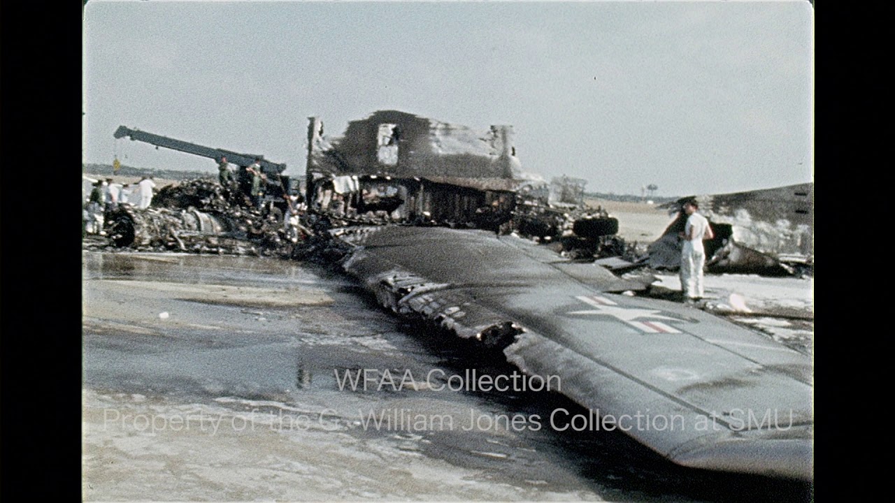 WFAA Reports on the KC-135 Crash At Carswell Airforce Base on March 13, 1972