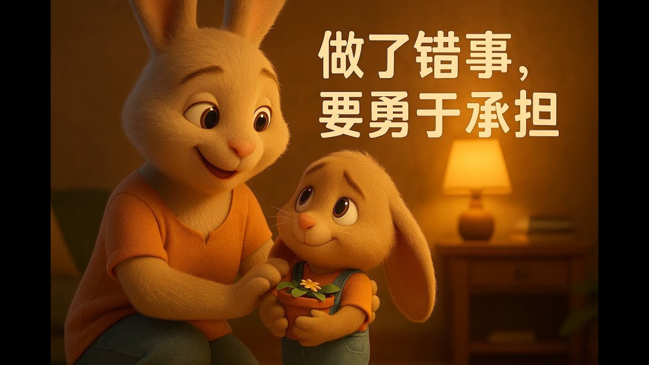 【儿童故事】小兔子勇敢承认错误的故事（中英文双语版）｜做了错事要勇于承担｜儿童品格教育启蒙动画｜适合3-8岁孩子的诚实教育故事 | 培养好品格 | 儿童启蒙教育