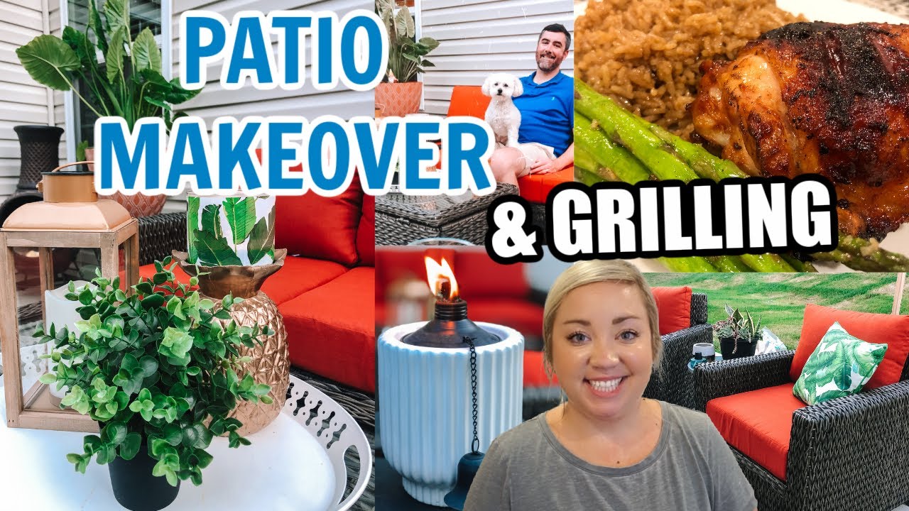 BACK PATIO MAKEOVER SUMMER 2021 | SUMMER DINNER GRILLING AND RECIPES | JESSICA O'DONOHUE