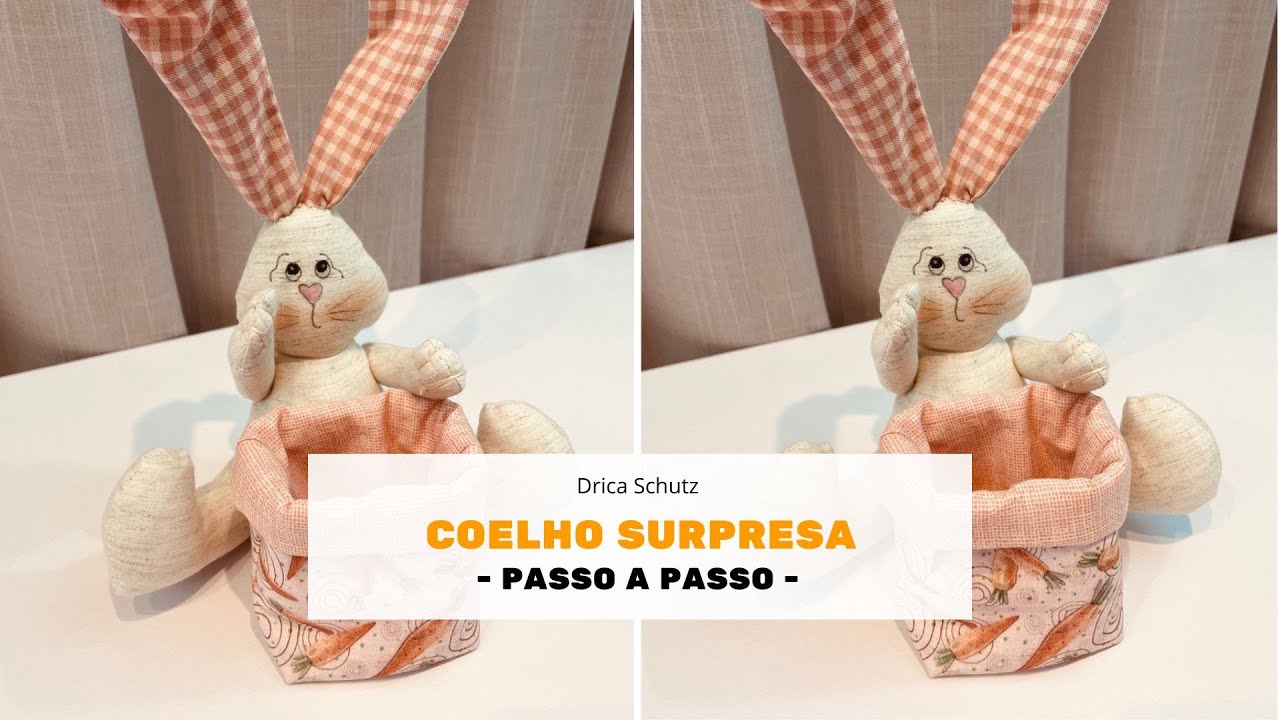 🔴 AULA: Coelho Surpresa  - passo a passo | Café com Drica
