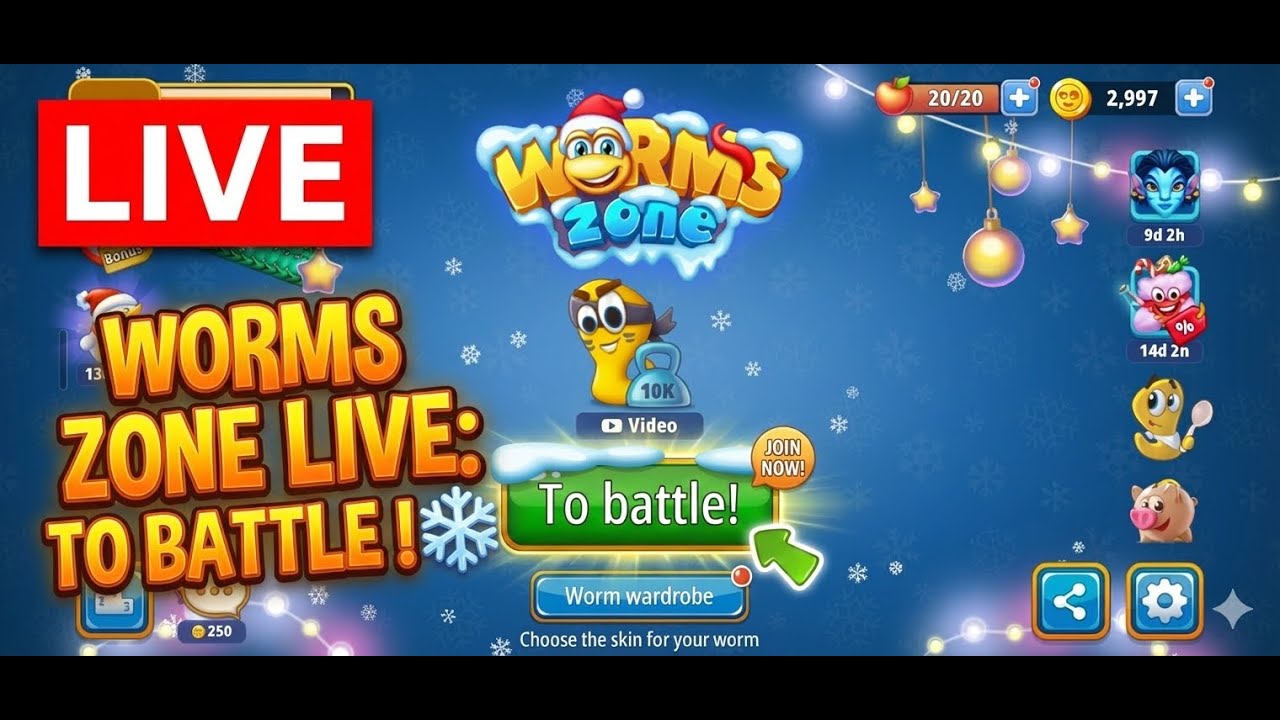English Worms Zone : 😄 Happy stream | Playing Solo | Streaming with Turnip