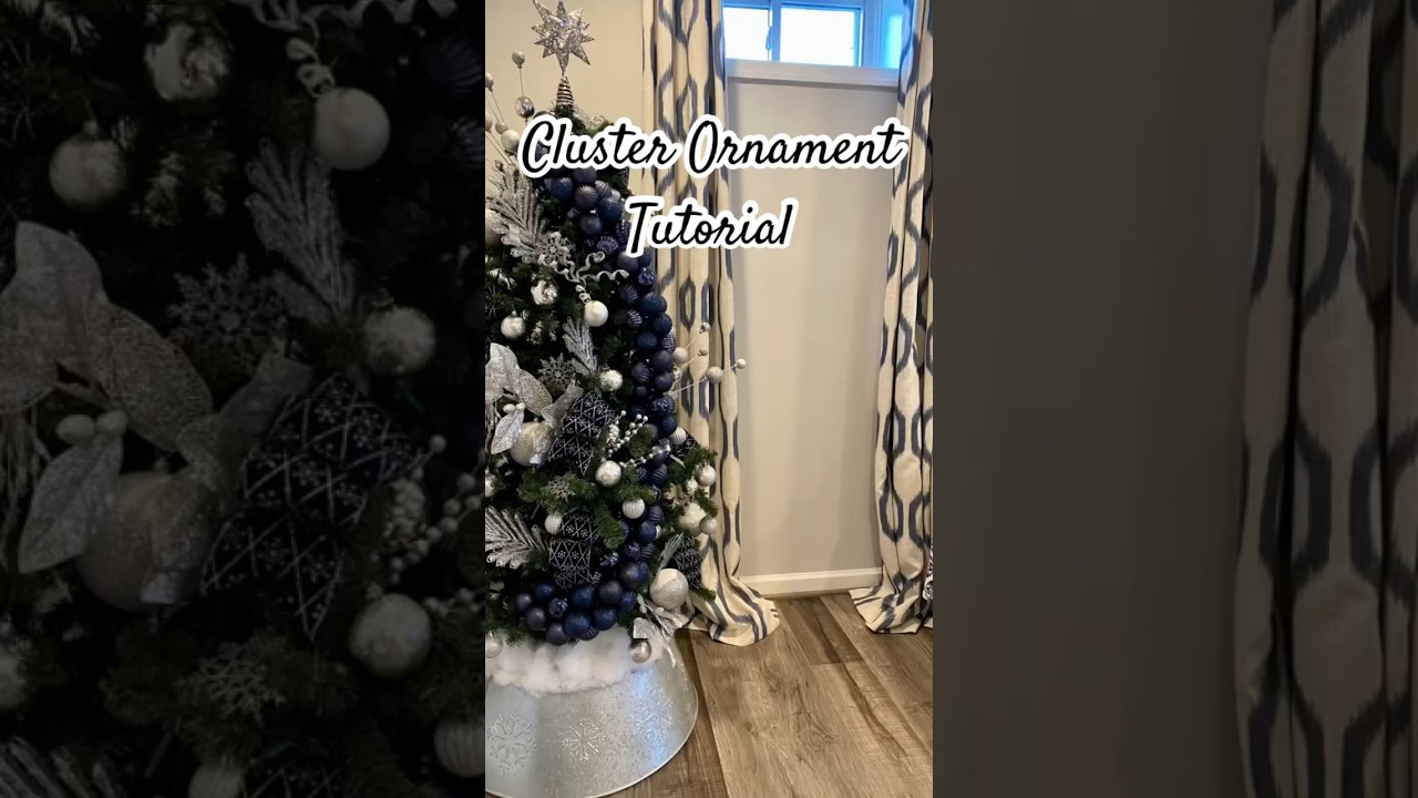 Here&rsquo;s how I added cluster ornaments to my Christmas Tree! #christmas #christmastree #ornaments