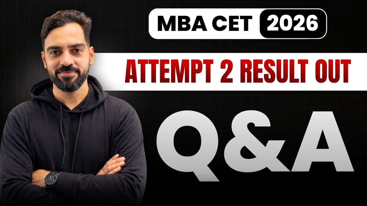 MBA CET 2026 RESULT OUT 🚨 Attempt 2 LIVE Q&A