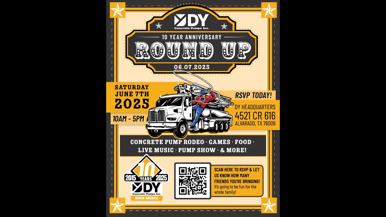 DY Concrete Pumps Inc. 10 Year Anniversary