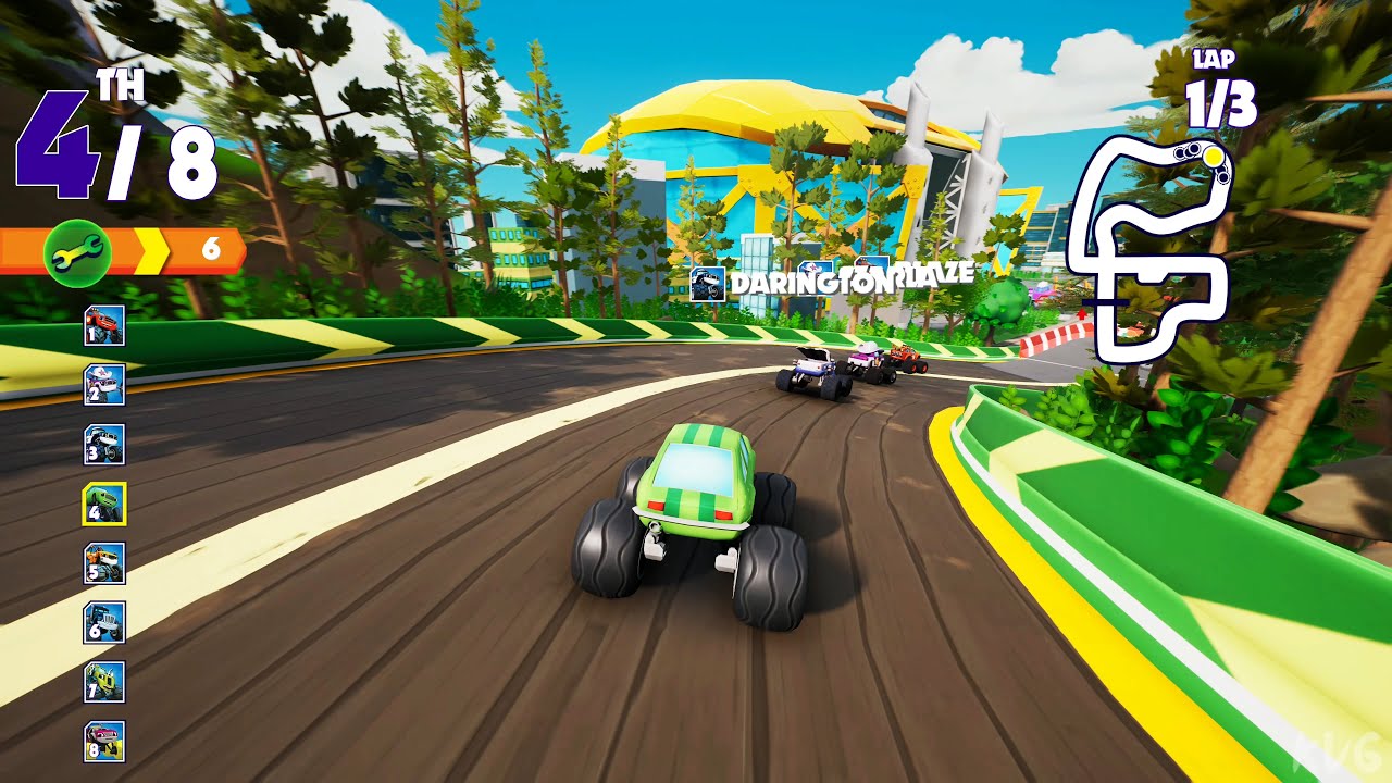 Blaze and the Monster Machines: Axle City Racers - Axle City Skyscraper Chase (Axle City) - Gameplay