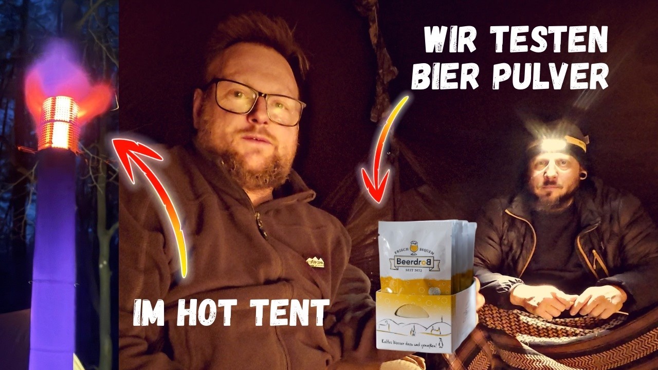 Wintertour mit Zeltofen - wir machen BIER aus PULVER