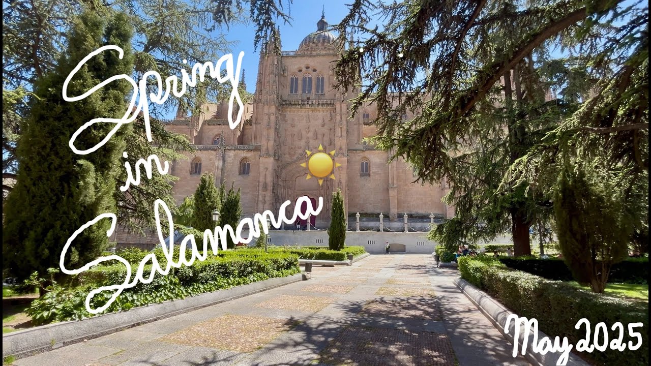 [4K] 🇪🇸 Spring Walking Tour in Salamanca, Spain | Flowers, History & Sunshine 🌸☀️