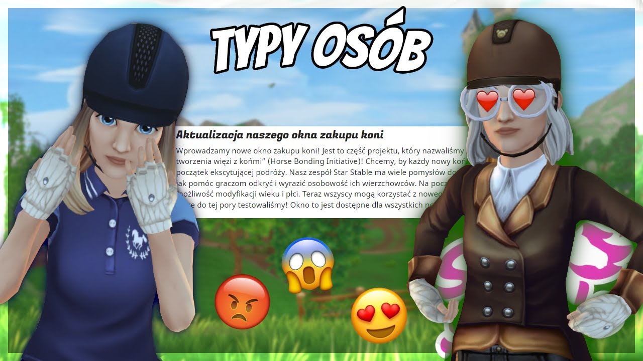 TYPY OSÓB GDY WEJDZIE AKTUALIZACJE W STAR STABLE ONLINE