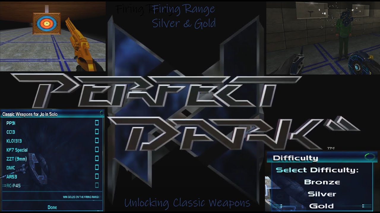 Perfect Dark - How To Unlock All Classic Weapons - Gold Stars Firing Range - Xbox Series X XBLA
