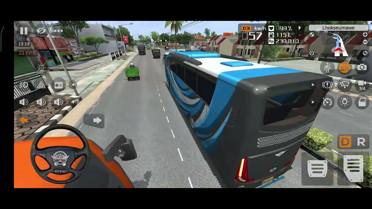 😍Bus simulator Indonesian game with rain - 3D gaming - android Gameplay ❤️√🎯#gaming #bus 