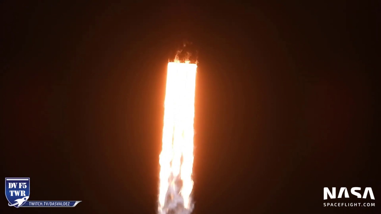 SpaceX Falcon Heavy STP-2 - First Night Launch and Landings