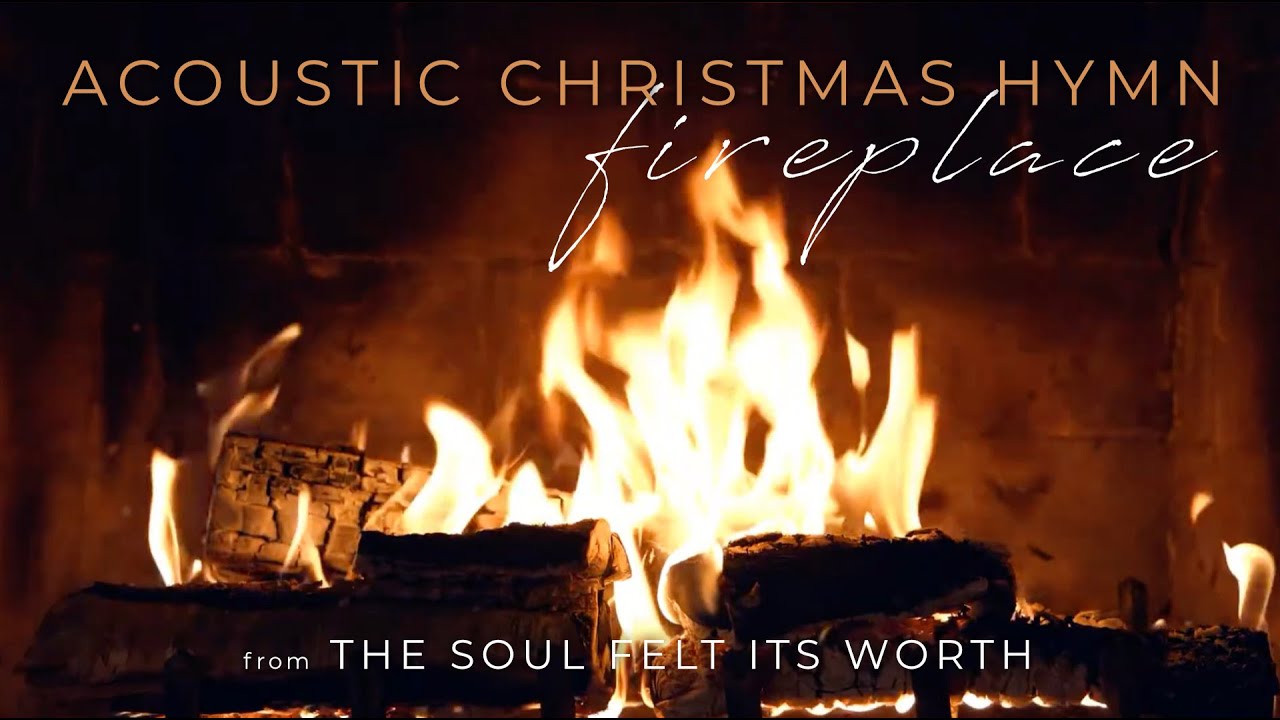 Acoustic Christmas Fireplace | modern Christmas music from Reawaken Hymns with Yule Log crackle.
