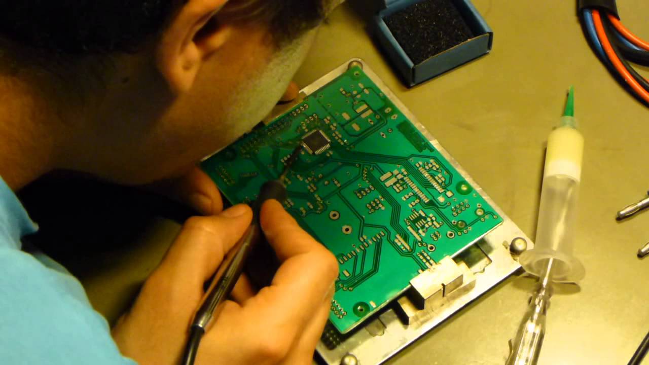 Ultimate sensor board: SMT soldering of a 40-pin TQFP case
