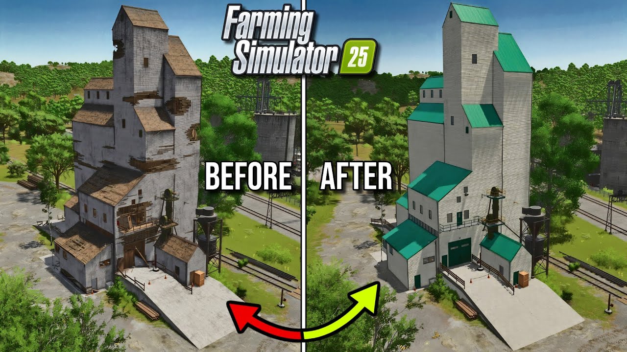 Fixing the Grain Elevator Museum on Riverbend Springs (Farm Sim 25)