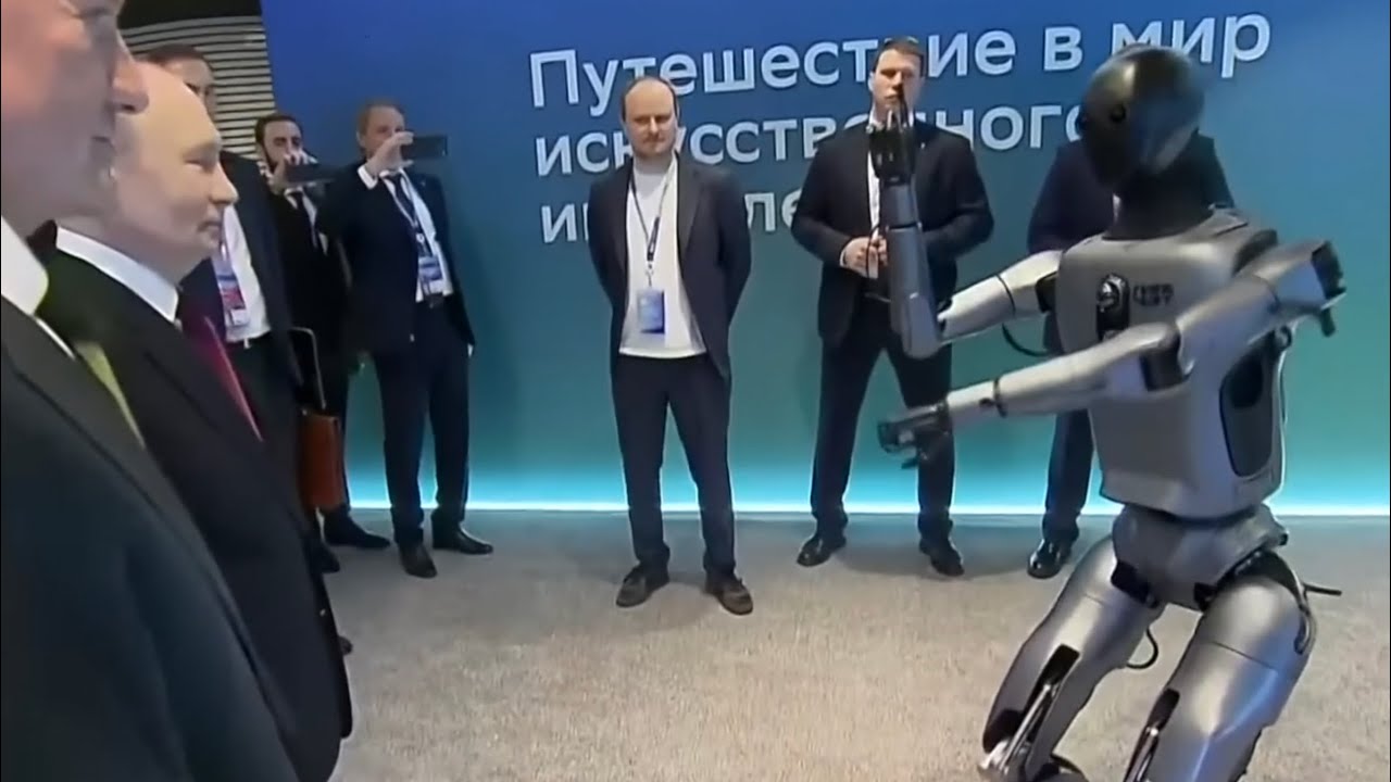 Putin stares at sexually confused robot