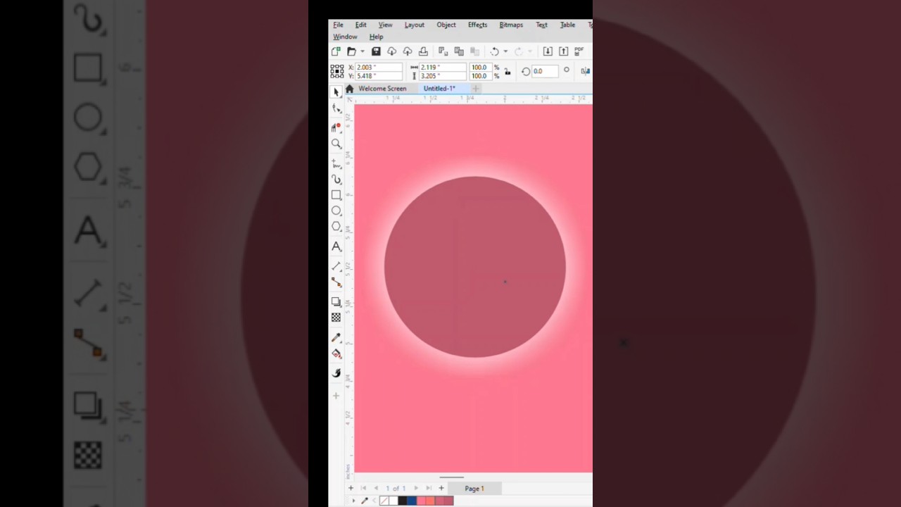 Glow effect using shadow in Coreldraw #coreldraw #tutorial #gloweffect