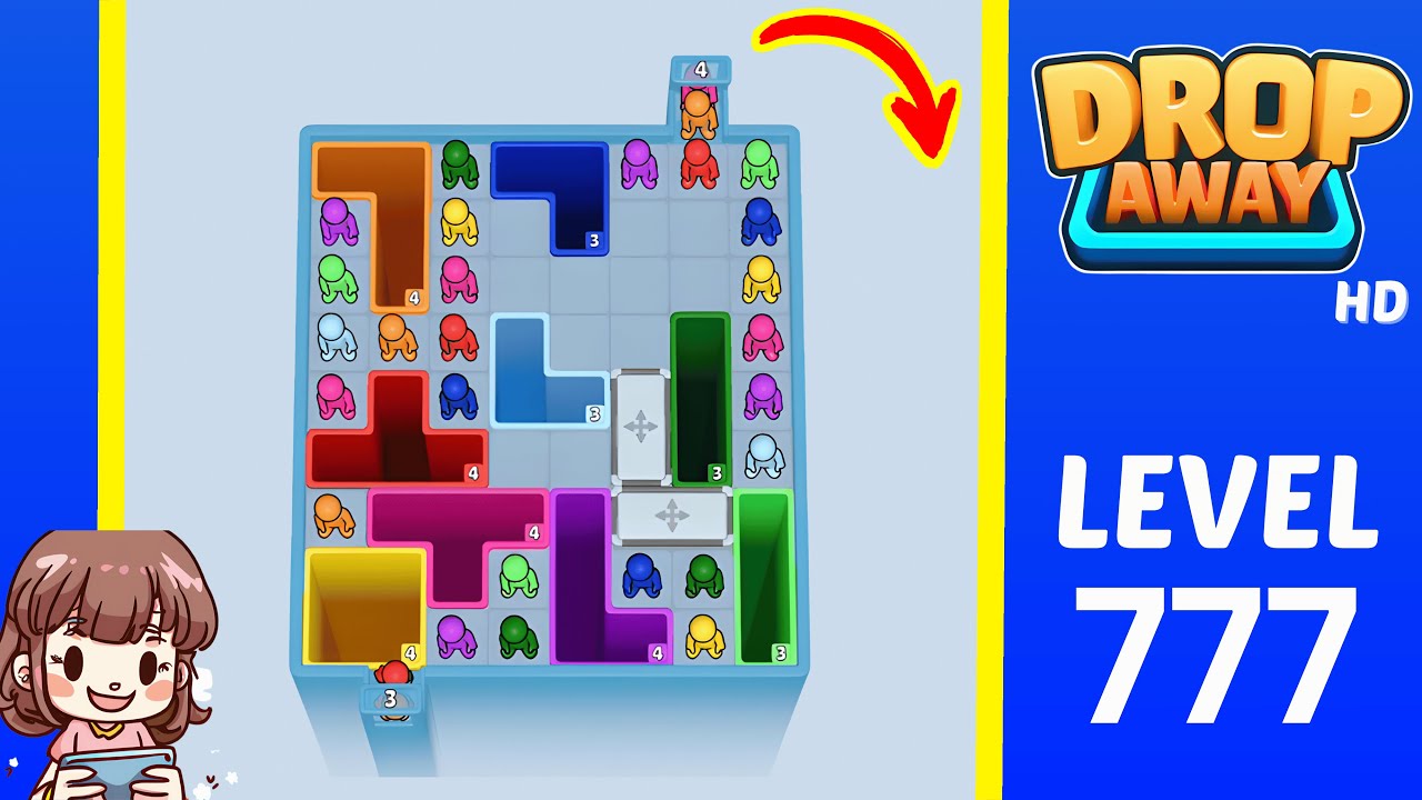 Drop Away Level 777 Solution Walkthrough