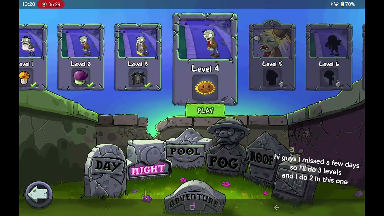 Pvz all 50 levels | day 3 and 4 NIGHT
