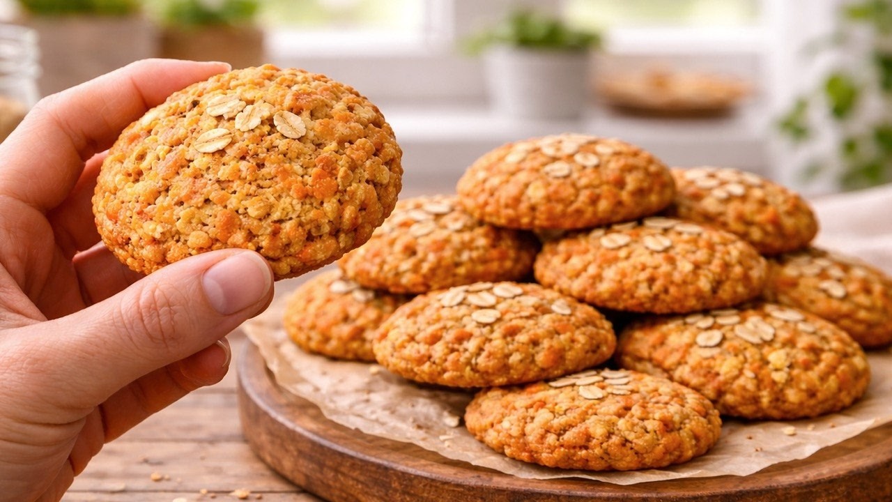 Karotten, Haferflocken & N&uuml;sse! Ohne Zucker! Ohne Wei&szlig;mehl! Die besten gesunden Kekse!