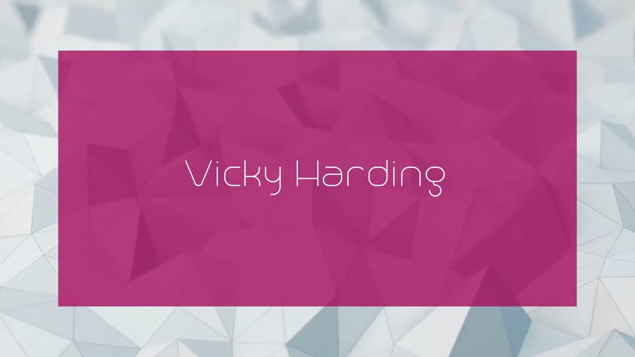 Vicky Harding - appearance