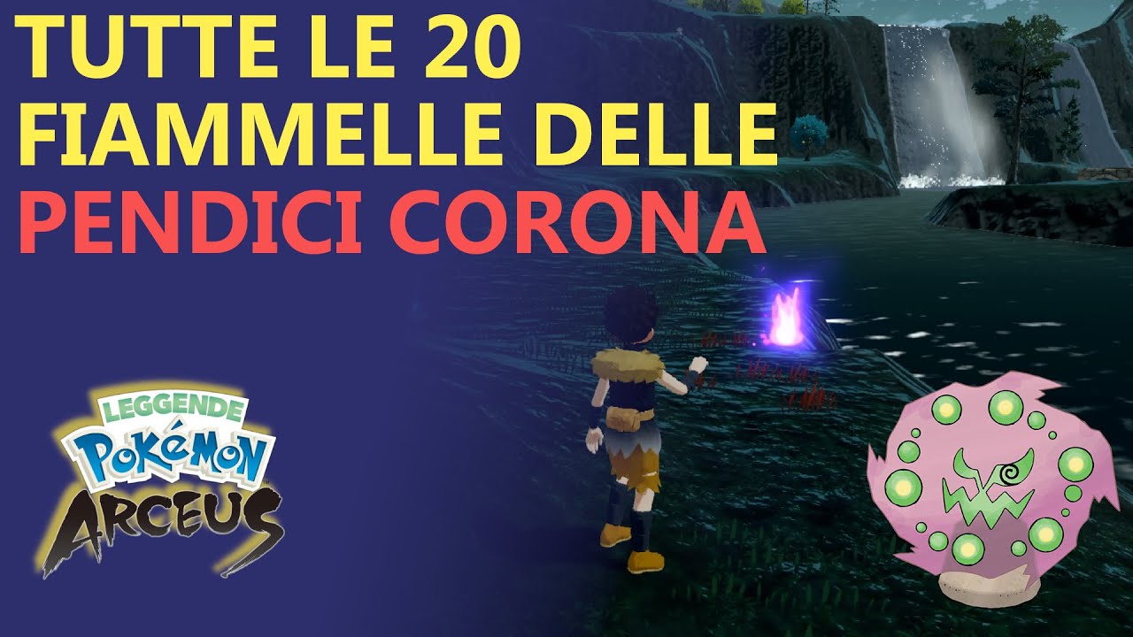 Leggende Pokemon Arceus - Guida TUTTE le 20 fiammelle delle PENDICI CORONA