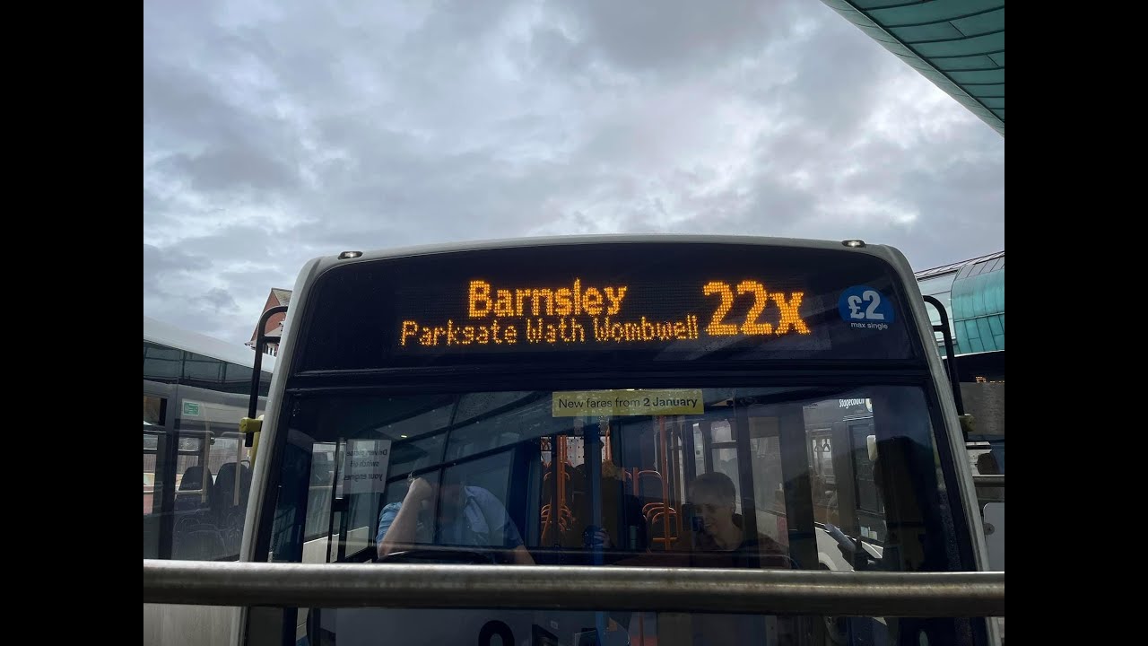 22X Stagecoach Bus - Rotherham to Barnsley Interchange (Full Route)
