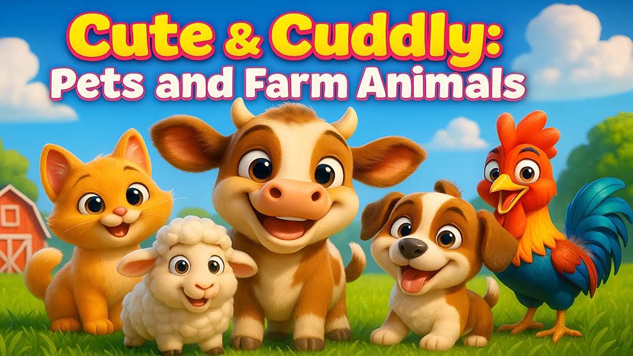 Cute & Cuddly: Pets and Farm Animals Songs Compilation for Kids | Fun Learning & Sing-Along!