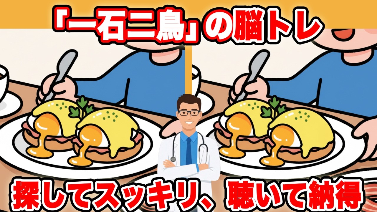 ⚠️認知症から逃げる⚠️脳を若く保つための「最適解」間違い探しプログラム・雑学付き No.129