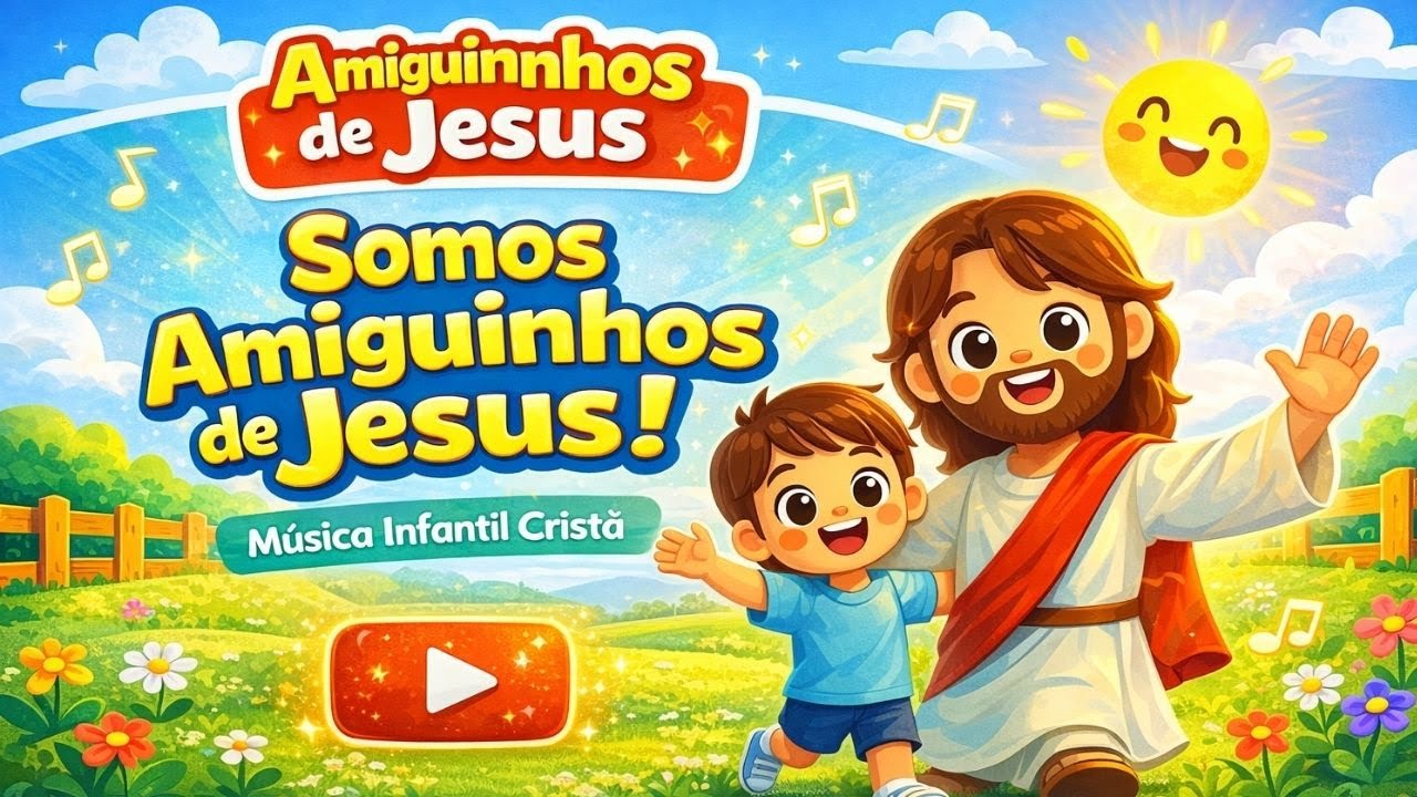 ✝️🎶 Somos Amiguinhos de Jesus | Música Infantil Cristã Animada | Amiguinhos de Jesus
