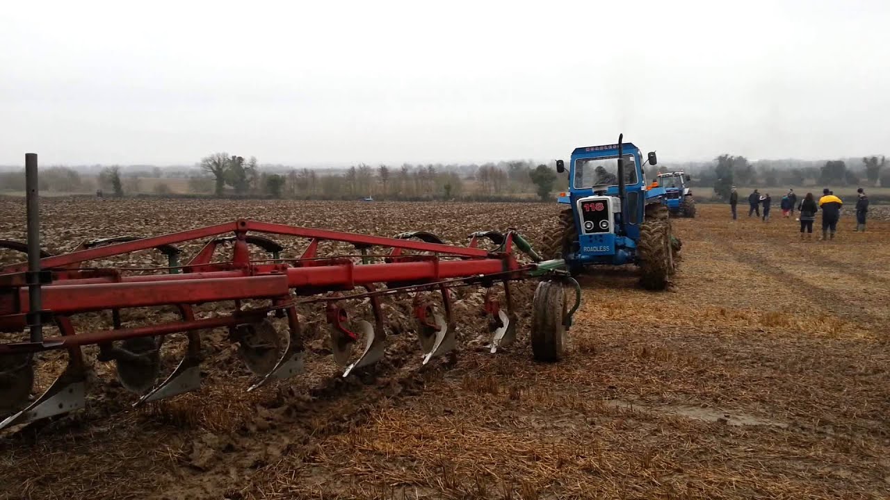 ford roadless and county tractors ploughing