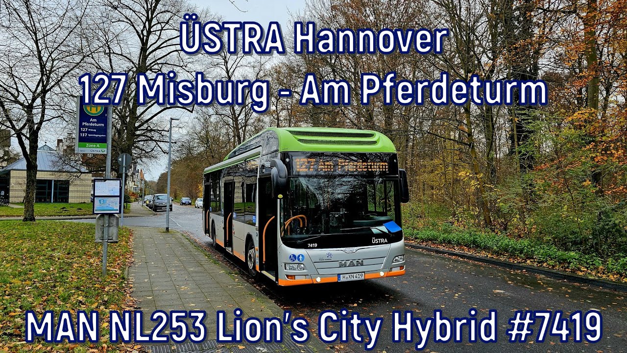 ÜSTRA Hannover - Linie 127, MAN NL253 Lion's City Hybrid #7419