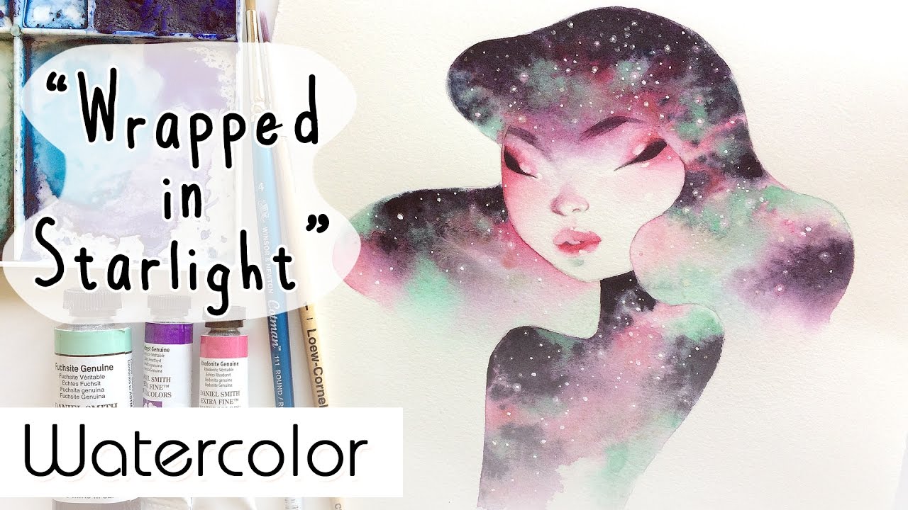 Wrapped in Starlight // Watercolor timelapse