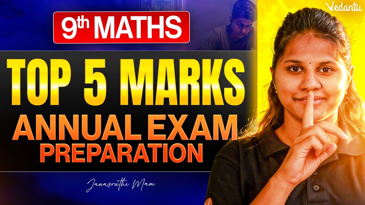 9th Maths Annual Exam Top 5 Mark Problems🤩 TN State Board | Janasruthi Ma'am