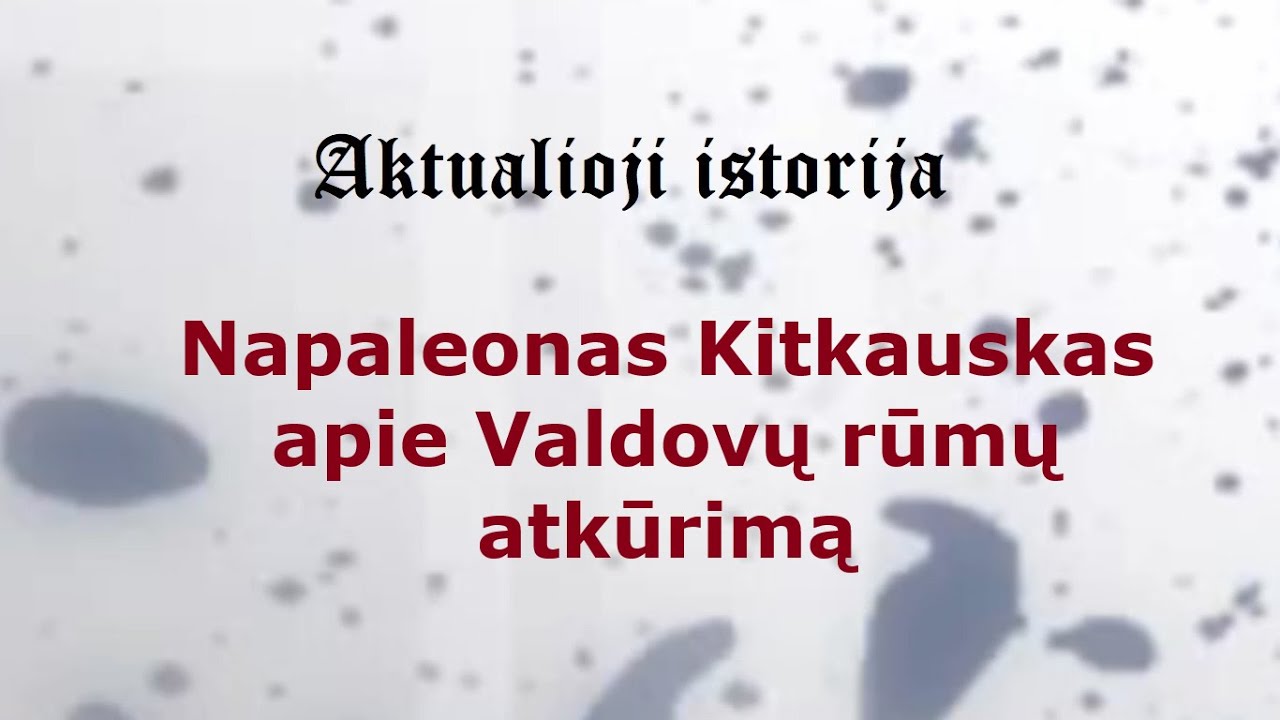 „Aktualioji istorija“ (192): Napaleonas Kitkauskas apie Valdovų rūmų atkūrimą