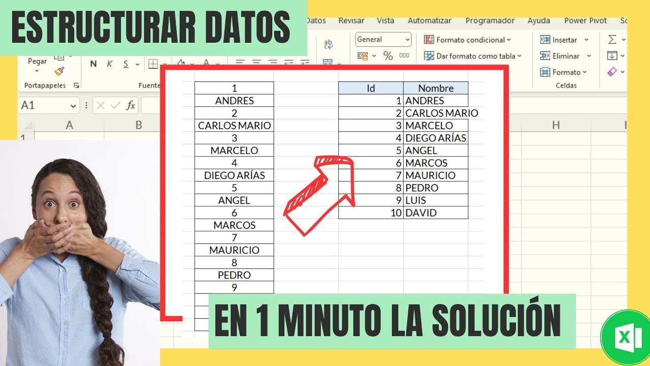 Datos no estructurados de Excel - Funci&oacute;n AJUSTARFILAS #Nopuedocreer #tutorialexcel
