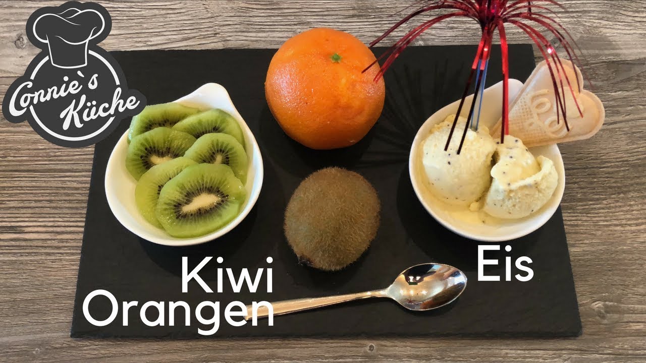 Kiwi Orangen Eis im Eisbereiter - Kenwood Cooking Chef Gourmet