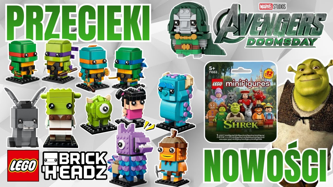 NOWOŚCI i PRZECIEKI LEGO BRICKHEADZ, FORTNITE, SHREK, STAR WARS, MARVEL i SERIE MINIFIGUREK!