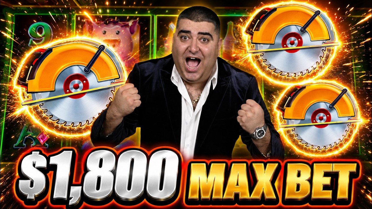 $1,800 Max Bet Bonus On Huff N Even More Puff Slot Machine