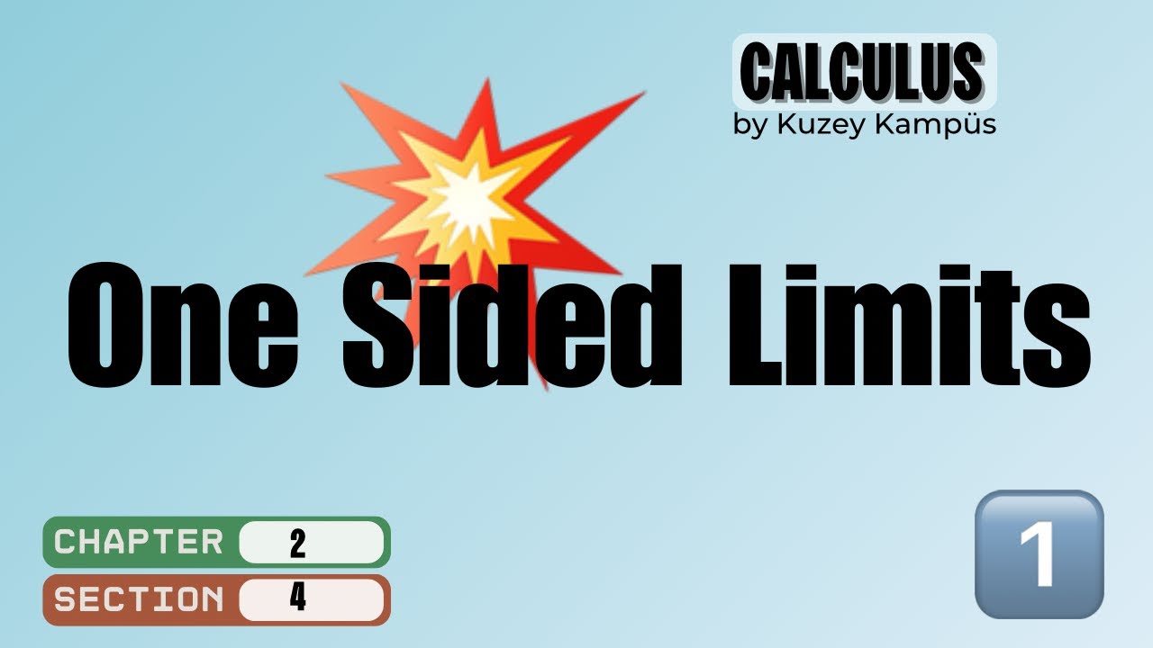 📗 Calculus Konu Anlatımı | Bölüm 2.4 One-Sided Limits | Ders 1