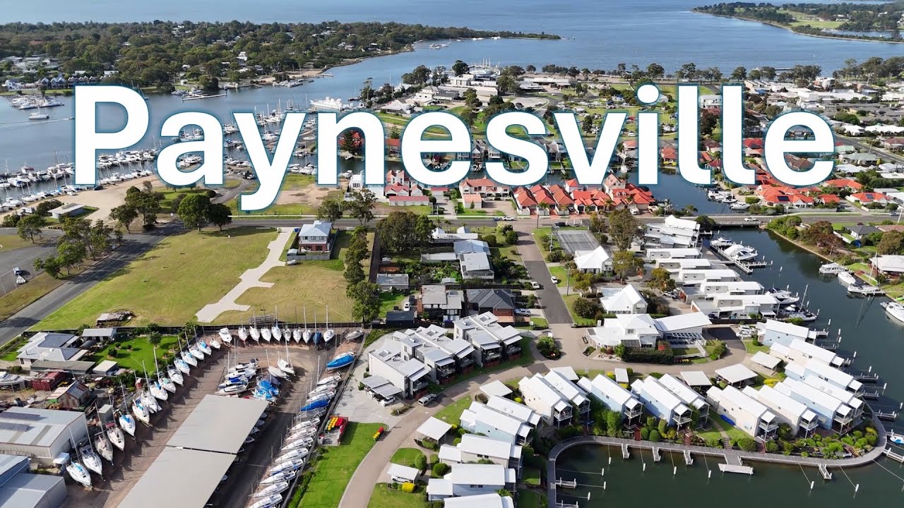 Paynesville from the air, Victoria, Australia