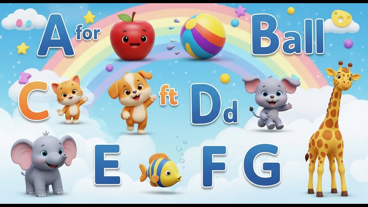 abcd, kids education video, baby learning, abcd song, abcd a for apple