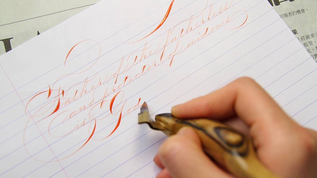 Writing Psalm 68 in Spencerian by Master Penman Connie Chen