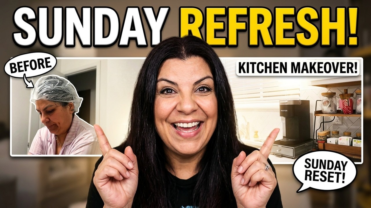 Cozy Sunday Evening at Home | Hair Coloring Routine & Kitchen Makeover