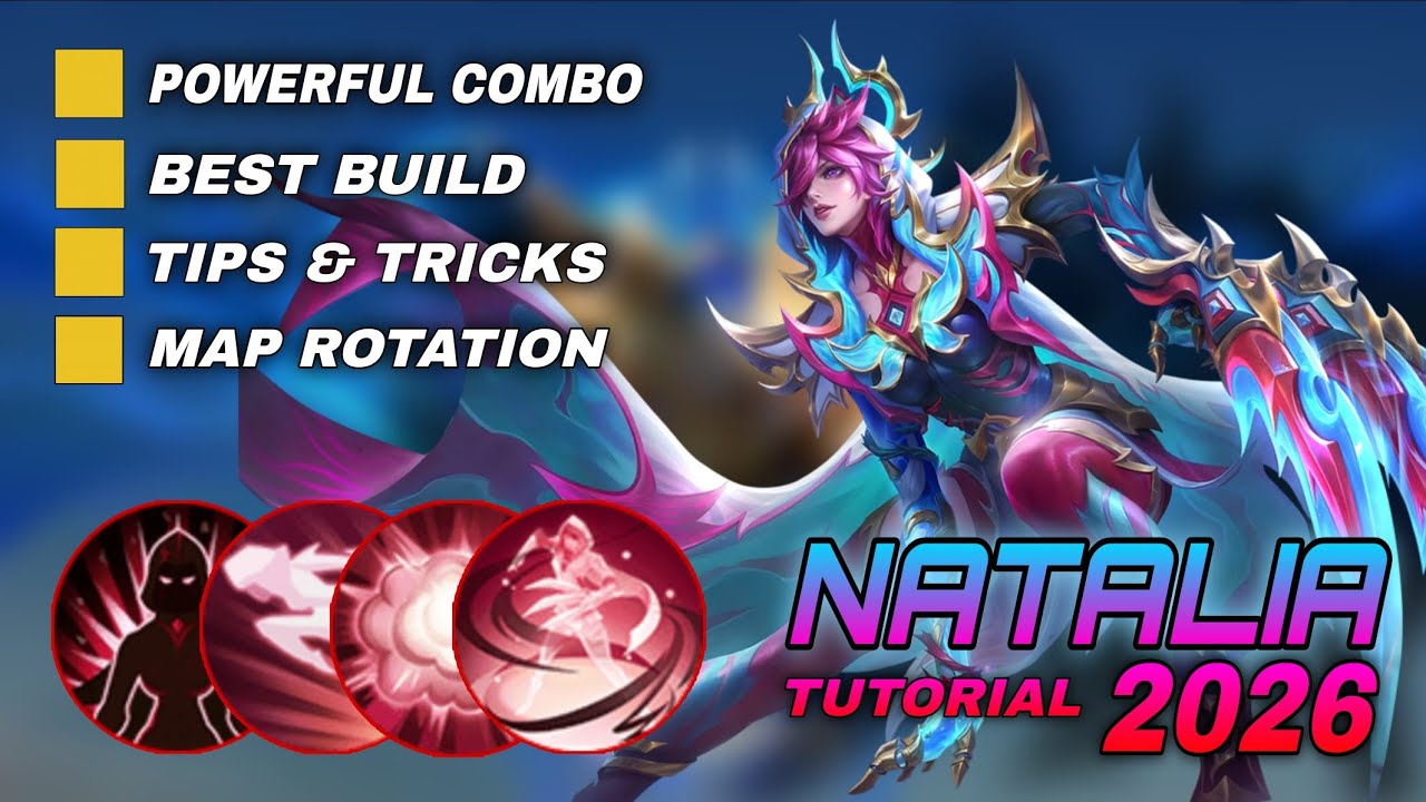 NATALIA Solo Rank Tutorial & Guide 2026 (English): Skills, Combo, Best Build, Tips & Tricks | MLBB